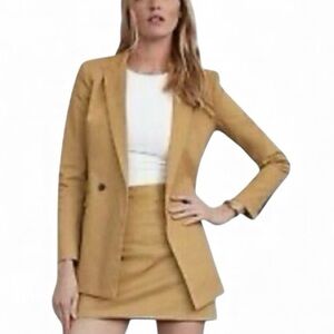NWT Billie The Label Women's Yellow/Khaki Diana Blazer - Size XS